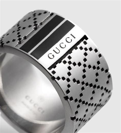 gucci diamantissima ring sterling silver|gucci sterling silver ghost ring.